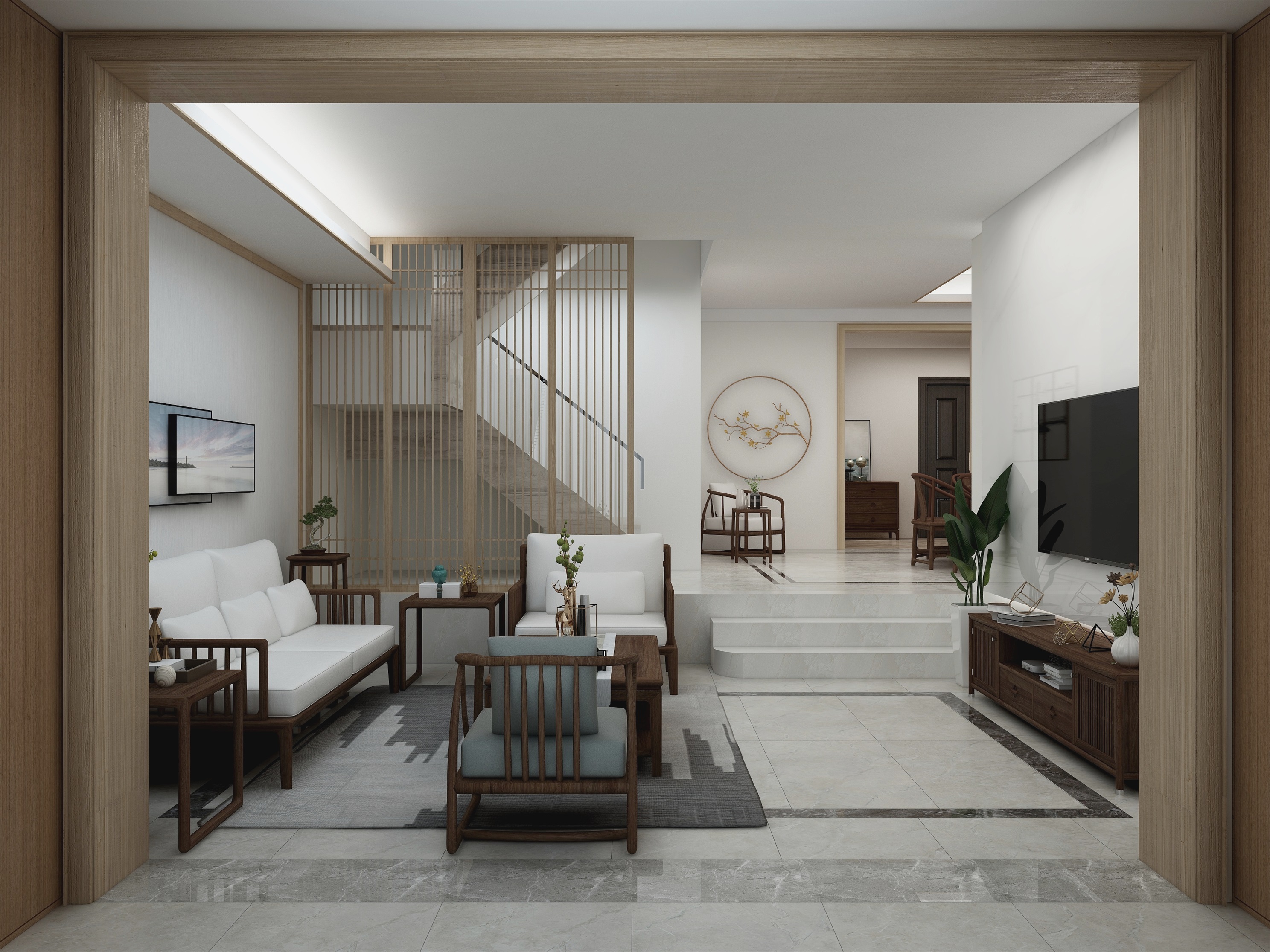  430m2新中式別墅，盡顯山水意境|東家新中式整體木作