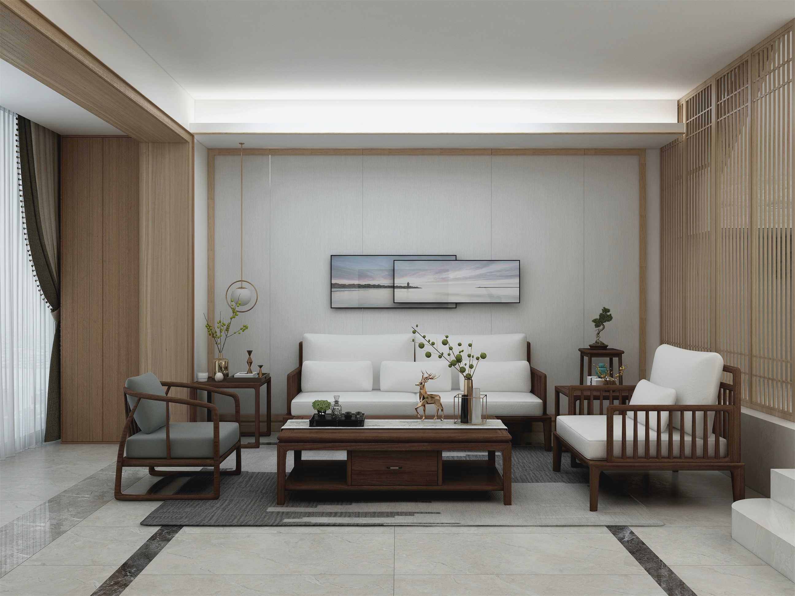  430m2新中式別墅，盡顯山水意境|東家新中式整體木作