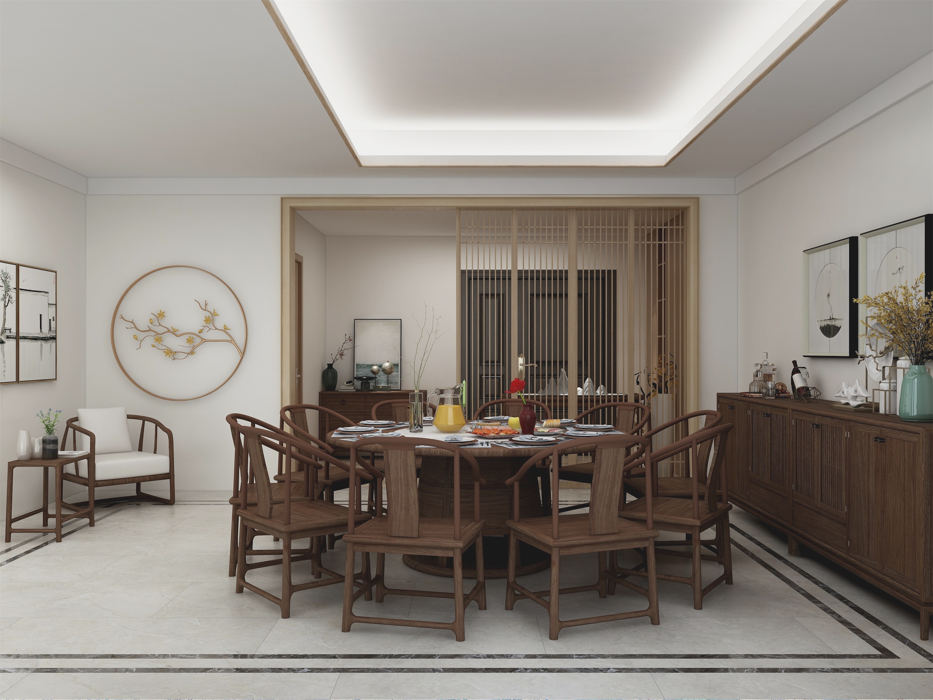  430m2新中式別墅，盡顯山水意境|東家新中式整體木作